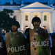 Police outside the White House on May 31, 2020 during protests in Washington, D.C.